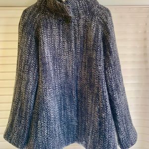 Eileen Fisher wool stand collar jacket